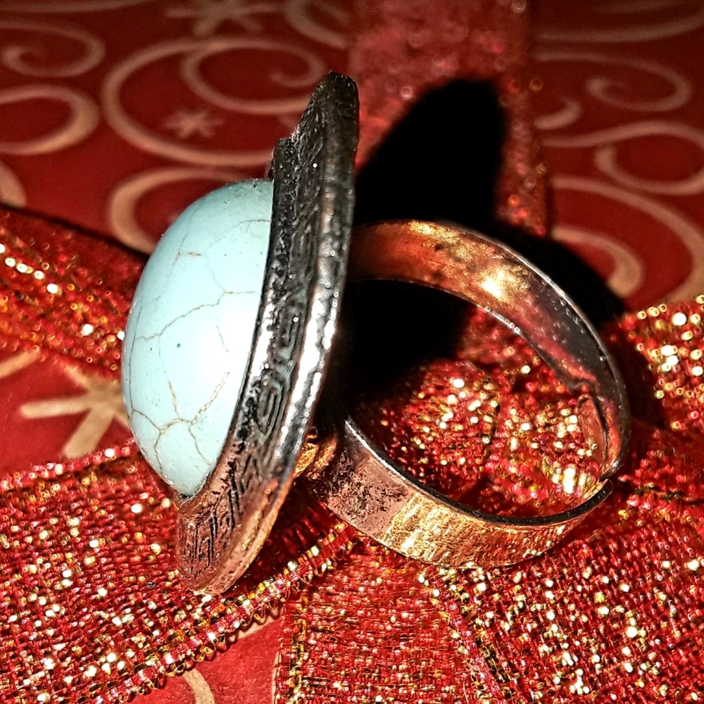 Turquoise adjustable ring - Picture 2 of 2